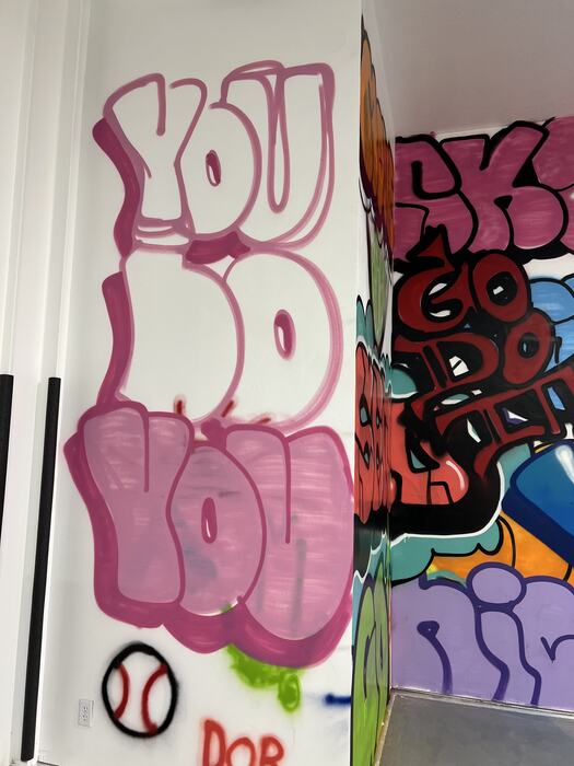 The YOU DO YOU corner of the graffiti room